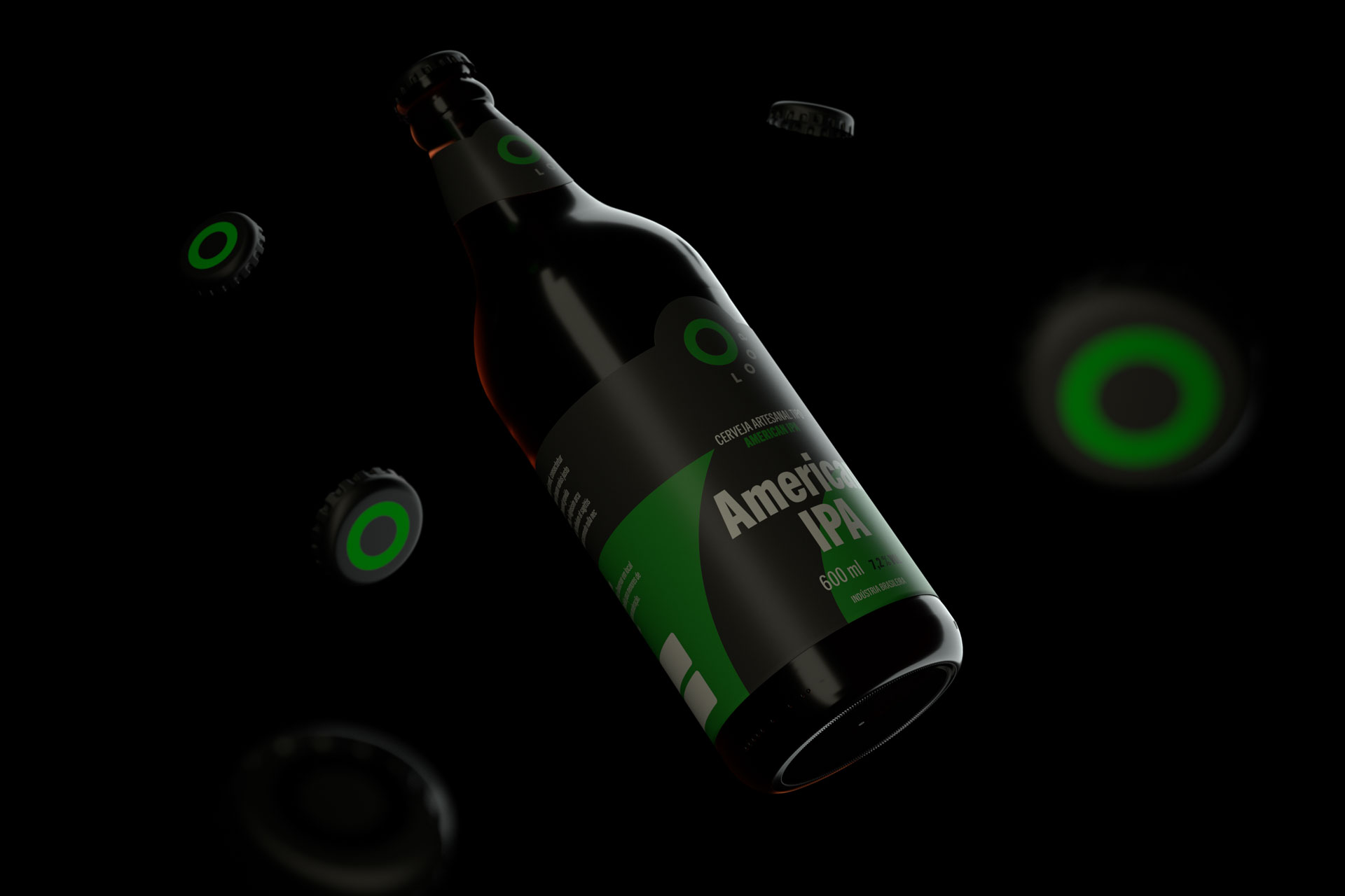Detalhe do design das embalagens Cervejaria Loop