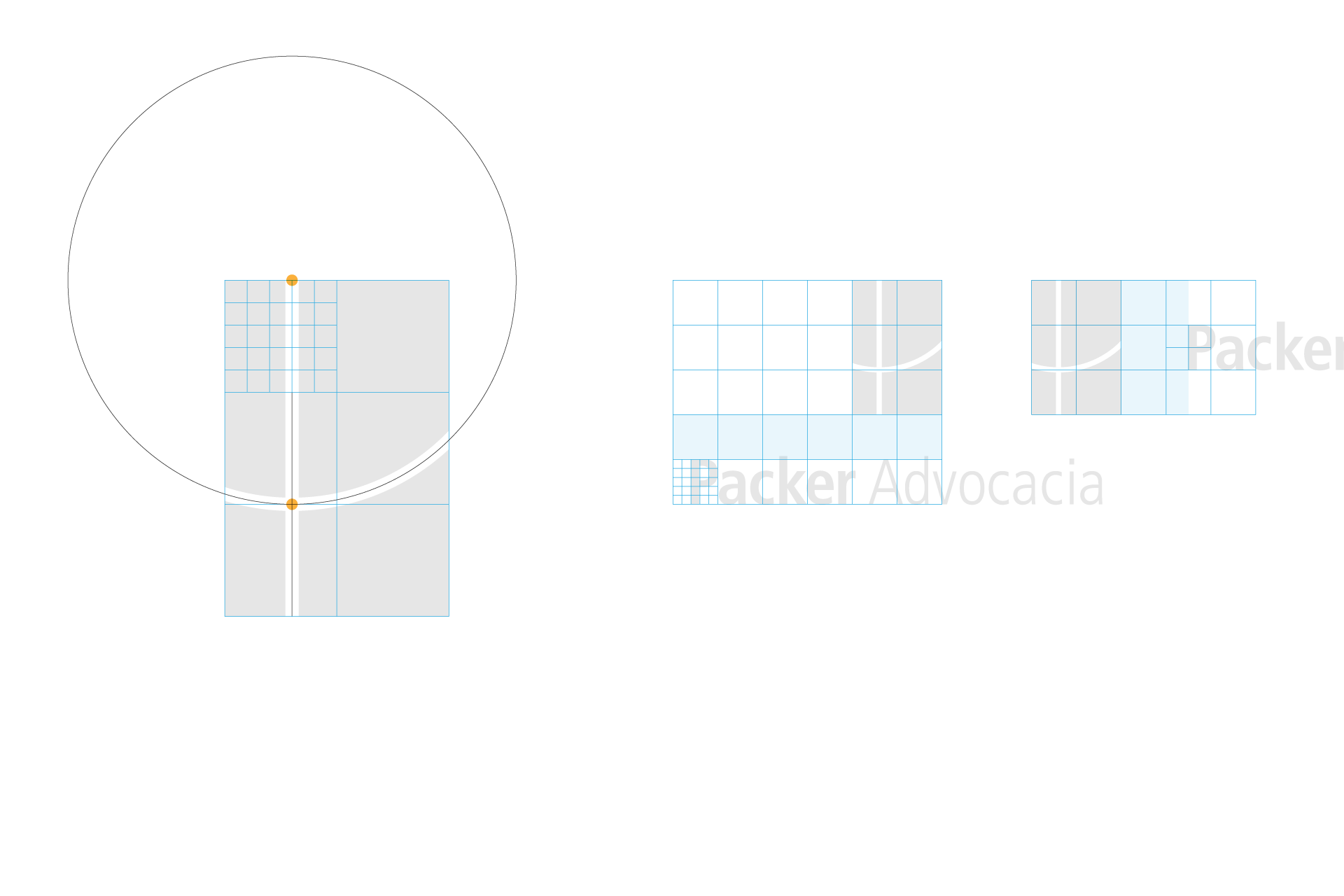 Grid design do logo Packer Advocacia