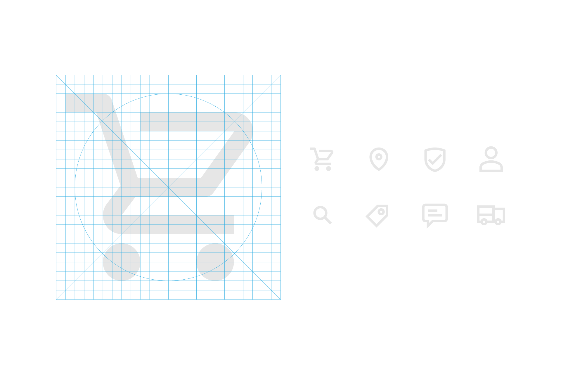 Grid design ícones Treino e Corrida